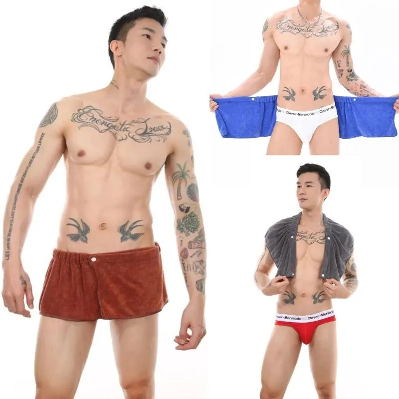 Men's Shorts Men's Comfortable Wear-resistant Bath Towel Pants Microfiber Swimming Beach Home Absorbent PantsMen's