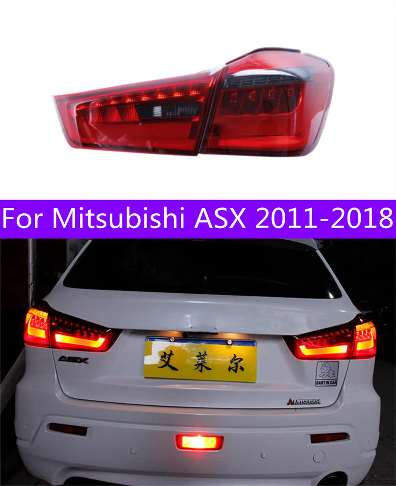 ضوء التصميم التلقائي للضوء الخلفي لـ Mitsubishi ASX Taillamp 20 11-20 18 LED أضواء الضباب LED يوم تشغيل إكسسوارات CAR DRL RVR