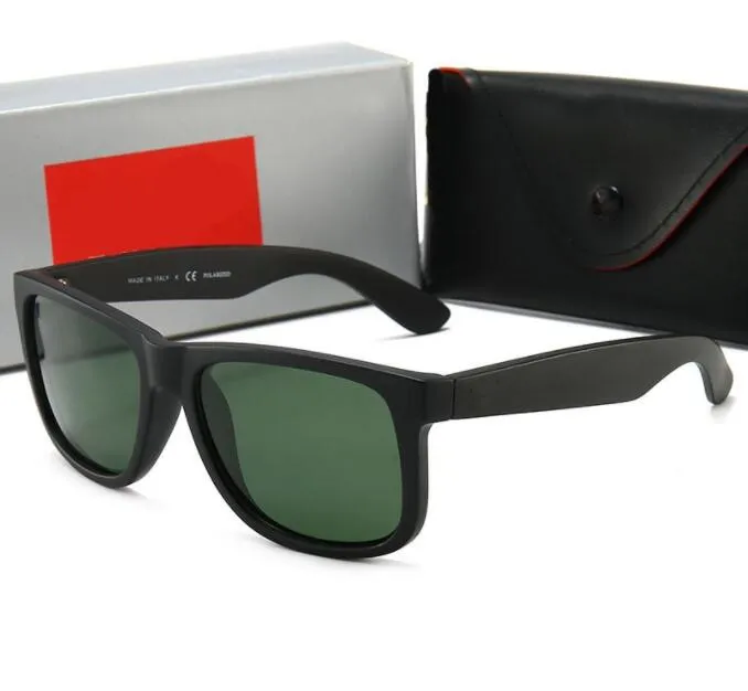 نظارة شمسية للرجال الكلاسيكية مربعة مربعة ألوان استقطابية عاكسة النظارات الشمسية المعدنية العدسات للرجال والنساء بولارويد مع صندوق