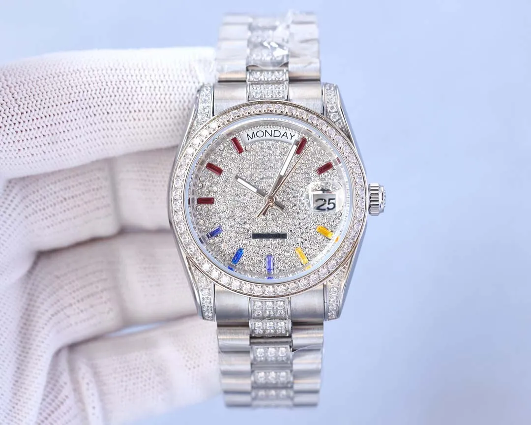 RLEXO3ADiamond haute qualité nouveau haut de gamme luxe montre mécanique pour hommes six aiguilles calendrier étanche montres mécaniques