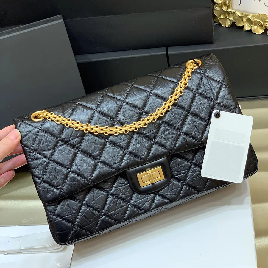 10A najwyższej jakości klasyczna kobieta na ramię 2,55 torebka 24 cm designerskie torby na skórzane torby łańcuchowe luksusowe lady crossbody torebka mody portfel z pudełkiem C013