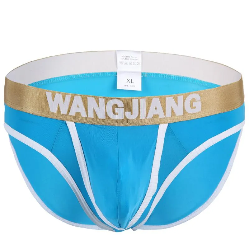 Underpants Open Front Sexy Men Underwear Big Penis Hole Mens Briefs Low  Waist Wangjiang Pouch Ice Silk Panties Breathable From Baoqinni, $9.44