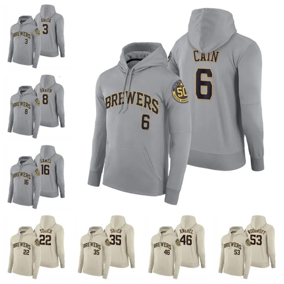 VIPCEOMIT 2020 Christian Yelich Orlando Arcia Lorenzo Cain Ryan Ben Gamel Robin Yount Brent Suter Brandon Woodruff Josh Hader Hoodie