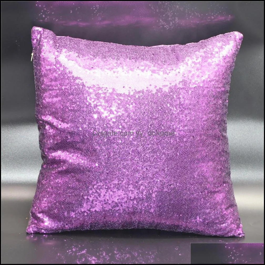 sequin glitter pillow case bed car magic mermaid pillows cases home print throw sofa cushion yhm289-1-zwl