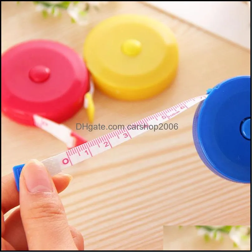 Solid Color Measuring Reel Plastic 1.5m Soft Originality Band Tape Retractable Tapes Measure Household Accesories 0 6wb K2