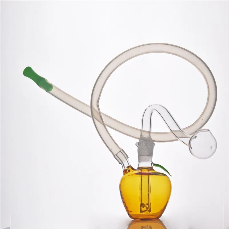 colorato mini tubo da viaggio in vetro da fumo carino dab rig bong ad acqua con ciotola per olio maschio da 10 mm e cannuccia in silicone