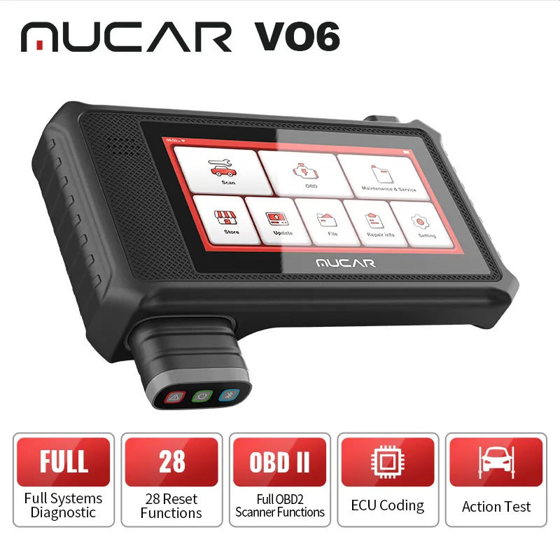 Thinkcar Mucar VO6 Auto OBD2 Herramientas de diagnóstico de escáner Sistema completo ECU Codificación 28 Restablecimiento de la vida útil de por vida