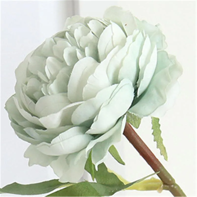 Couronnes de fleurs décoratives 1pc belle rose simulation soie artificielle petit bouquet blanc maison fête hiver décoration de mariage faux flo