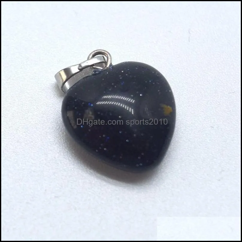 15mm heart chakra stone pendant healing rose crystal reiki charms for necklace diy jewelry making amethyst quartz