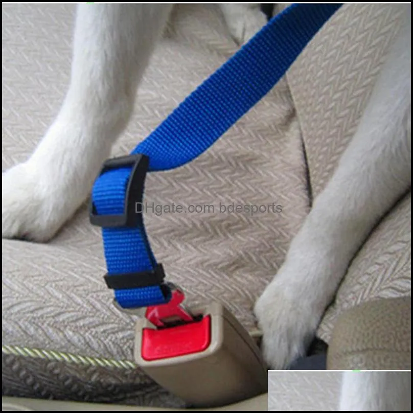 Dog Harness Adjustable Car Safety Pet Seat Belt Accessories Restraint Seat Lead Leash Travel Clip For Cats Dogs