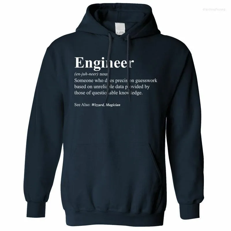 Sweats à capuche pour hommes Sweatshirts Définition d'un ingénieur Sweat à capuche Engineering Define Funny Math Joke Hooded Tee Adolescent Tops