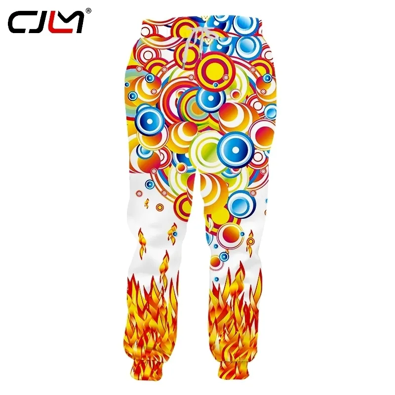 Pantalon de survêtement coloré pour homme, imprimé en 3D, personnalité, anneau de flamme, pantalon en Spandex, vente en gros, 220623
