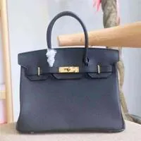 Designer Herme Women Handbags Luxurys Litchi h Home Pattern Platinum Togo Calfskin Birkins30 Wedding Single Shoulder Messenger Handbag Large Bag Cz