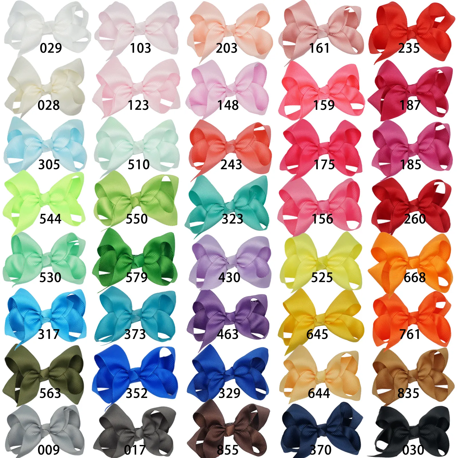 40 kleuren Kies Koreaanse 3inch grosgrain lint haarbakken babymeisjes accessoires met clip boetiek haarbogen haarspelden haarbanden gratis schip