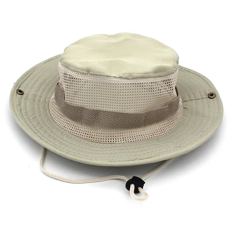 Outdoor Summer szerokie Brim Brim Hats z czapką wojskową w wojskowej kamuflaż dla mężczyzn lub kobiet polujących na wędkarstwo na świeżym powietrzu jeden rozmiar
