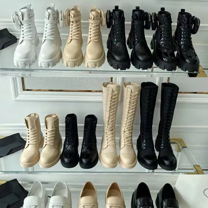 Buty designerskie mężczyźni kobiety Monolith Rois buty botki Martin Boot skórzane nylonowe zdejmowane etui Bootie inspirowane wojskiem buty bojowe