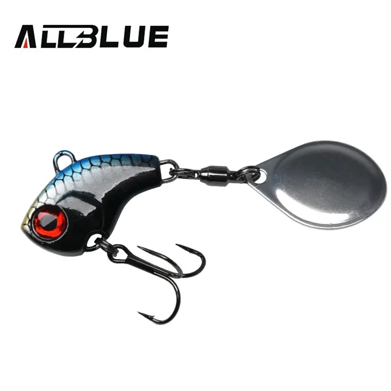 Allblue Cyclone tail spinner metal vib Shad Casting Shore Jig Jigging Blade Spoon Fishing Lure الطعم الاصطناعي 220523