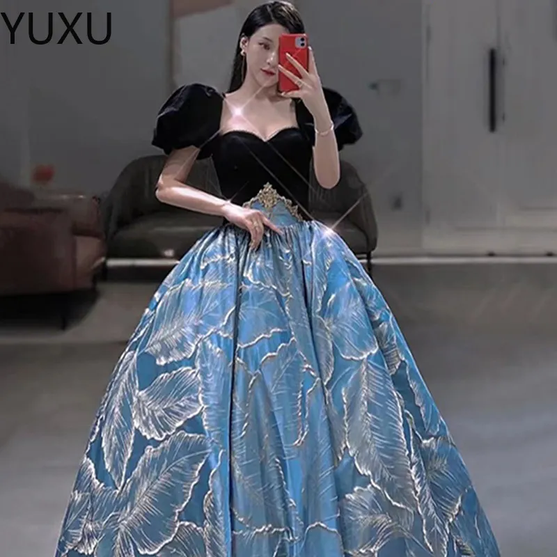 2022メキシコスカイブルークインセアナラドレス3 dフローラルアップリケvestidos xvaños甘い16ドレス弓ローブデソレイブニングドレス