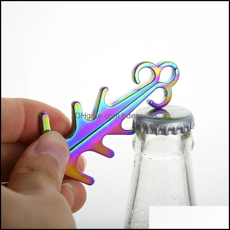 Hot-selling Magnetic Matel Bottle Opener Multifunctional Portable Metal Phone Holder Creative Keychain Pendant 827 B3