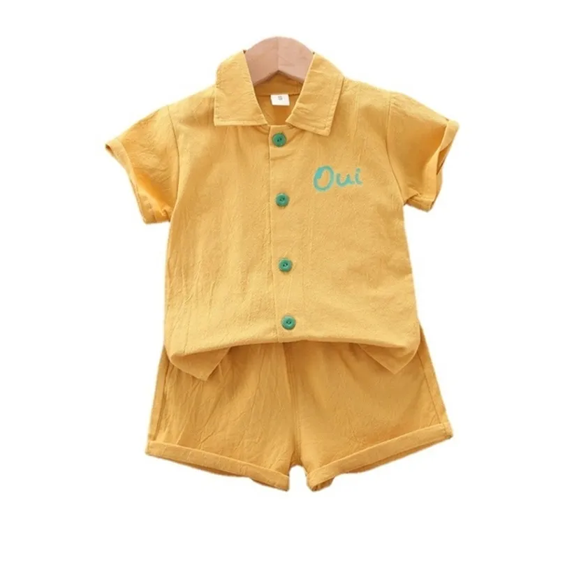 Summer Baby Boys Clothing Sets Children Casual Short Sleeve Shirt Shorts 2Pcs/sets Kids Sportswear Toddler Fashion Clothes 220425