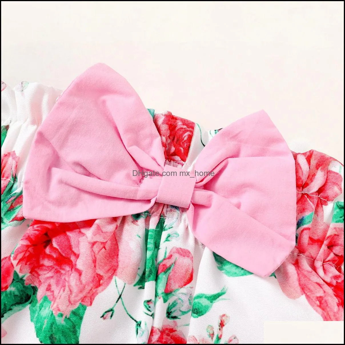 kids clothing girls floral print trousers children flower bow pants summer spring autumn fashion korean version baby clothes z6723