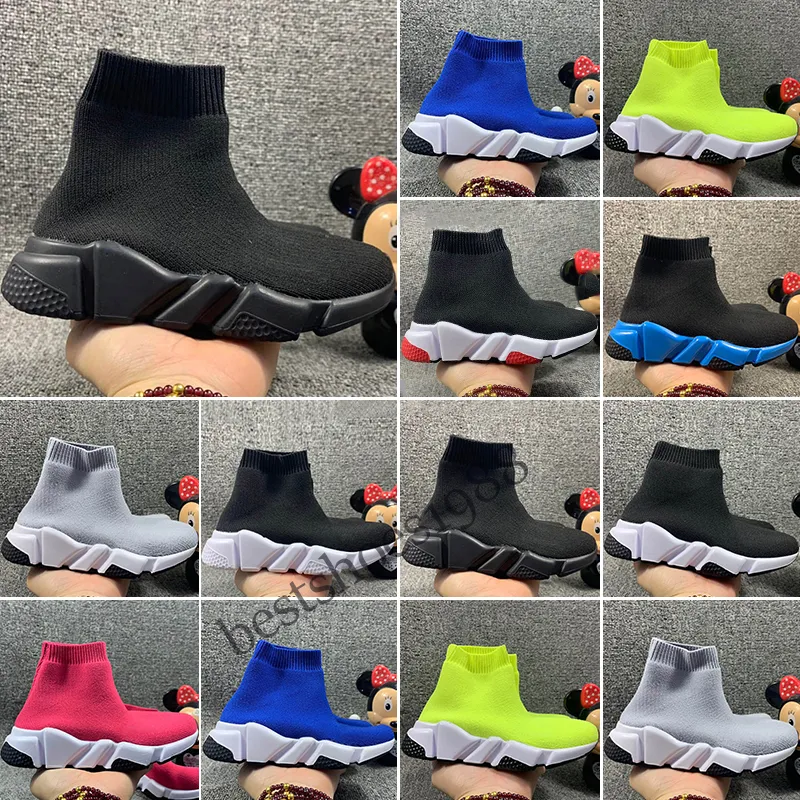 Balenciaga Speed moda running tênis treinador triplo triplo-preto cidade meia knit respirar esporte sneaker meninas menino juventude criança crianças corredor sapatos