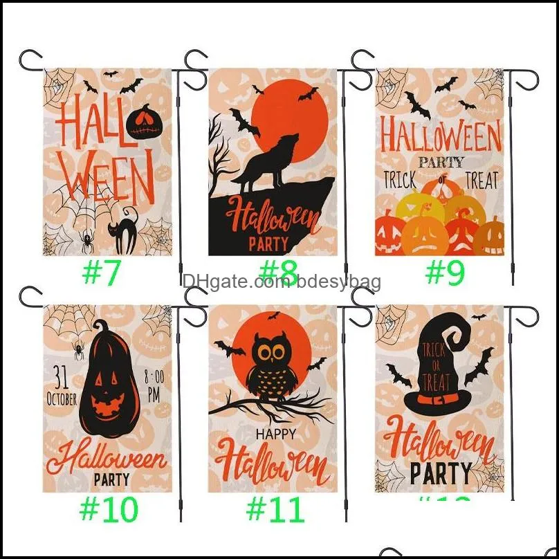 24 style ` day pumpkin haunted house festival banner flags courtyard decoration garden-flag halloween flag t9i001402