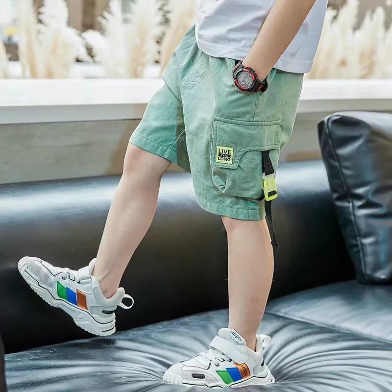 Summer Sport Cotton Cargo Boys Shorts For Boys Knee Length Sweatpants In  Sizes 6 14 220707 From Kai08, $12.3