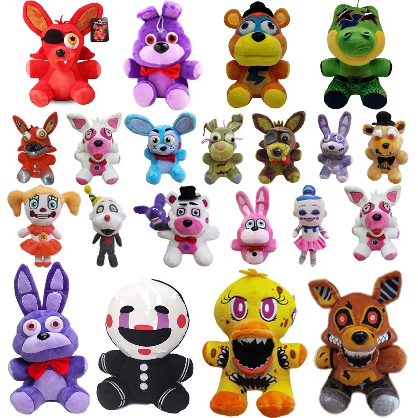 2022 Stuffed Animals Wholesale 18cm FNAF Plush Toys Doll Kawaii Bonnie Chica Golden Foxy Toys Surprise Birthday Gift For Children
