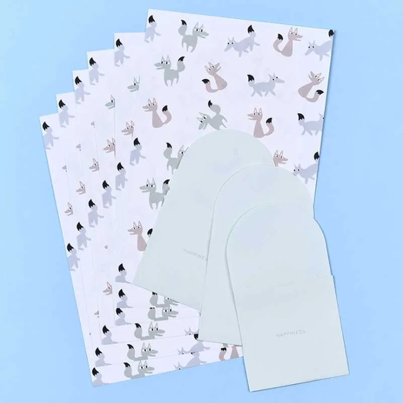 Cadeau Wrap Set Kawaii Lucky Enveloppes Lettre Papier Mignon Confession Amour Créatif En-tête 6 3 EnveloppesCadeau CadeauCadeau