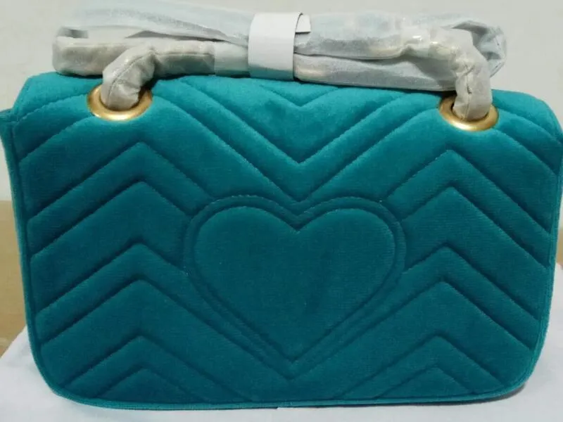 5A Quality Bags 446744 22cm Marmont matelassé mini Shoulder Handbag For Women with Dust Bag+Box