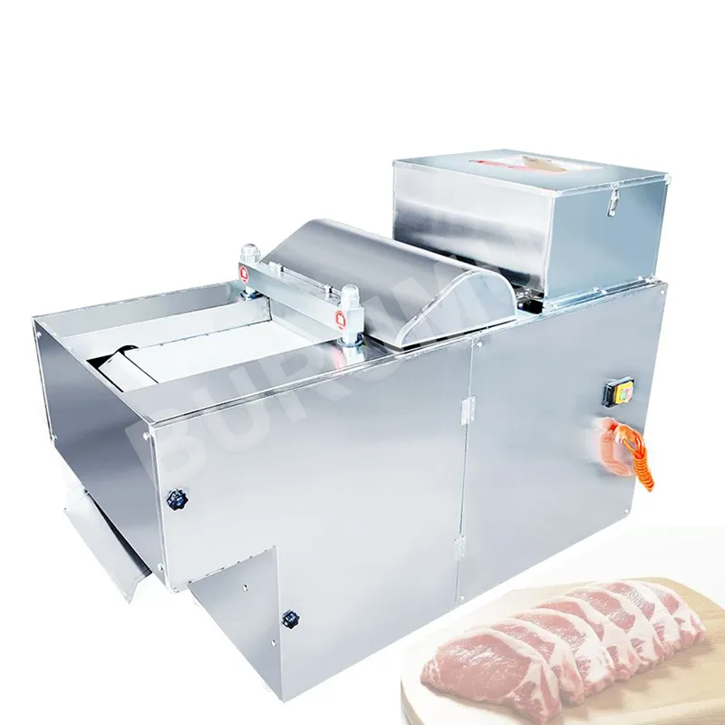 Machine de découpe de cubes de viande de poulet en acier inoxydable, 300 à 500 kg/h, blocs de Sections, coupe-côtes de viande de volaille