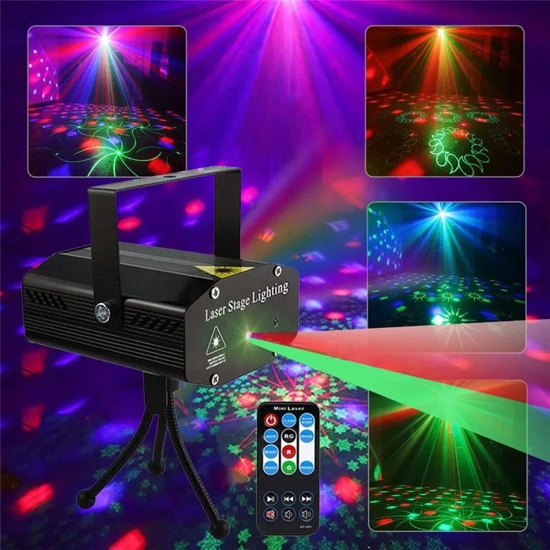 Set de 2 lumières de fête portables avec télécommande pour