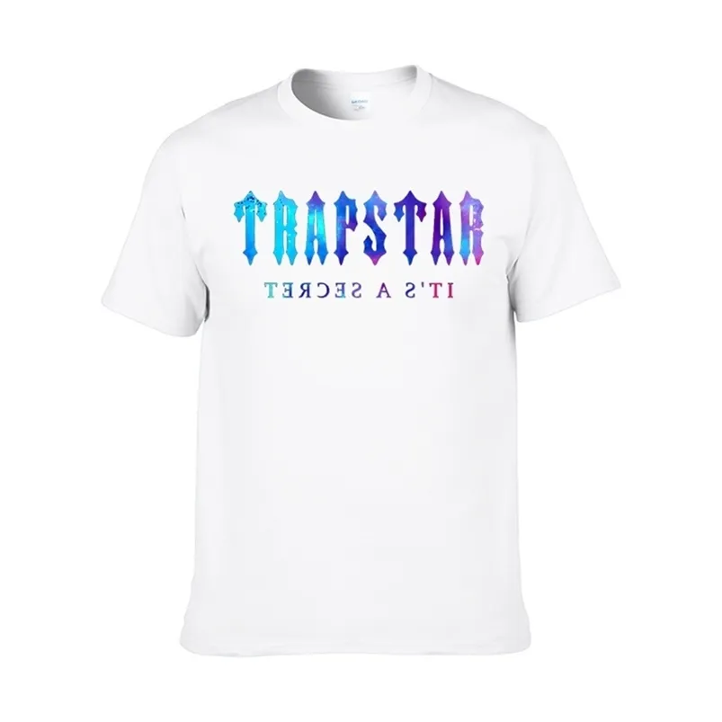 夏 TRAPSTAR Tシャツ男性手紙印刷特大半袖ファッションカジュアル女性 Tシャツストリートファッション綿 100% 220608