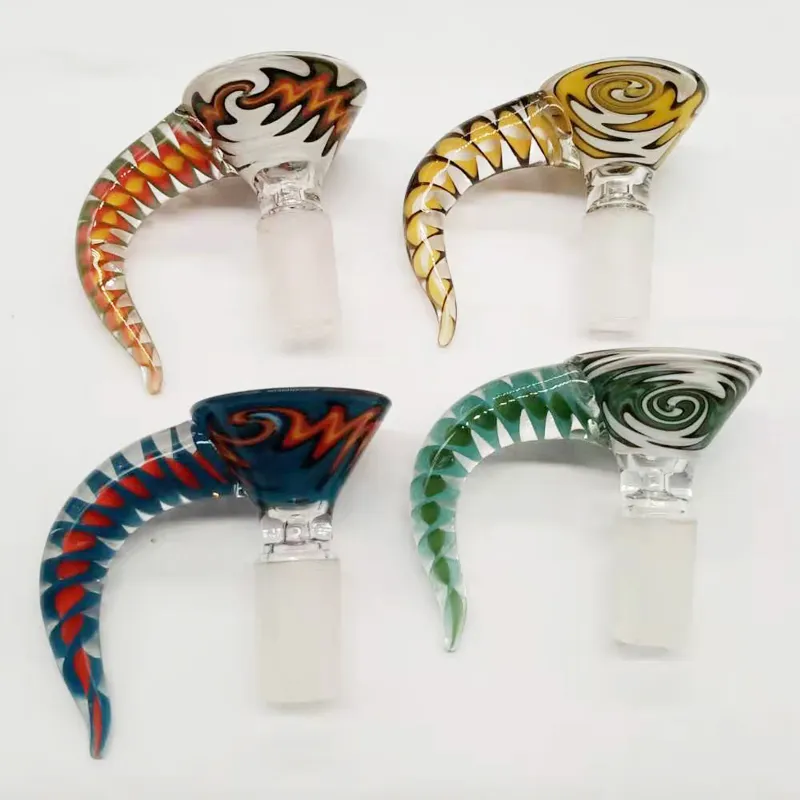 DPGB026 14 18mm Mannelijke Dia 29Mm Lengte 57Mm Binnenste Gat Roken 6MM Dikte US Gekleurde borosilicaatglas Kommen