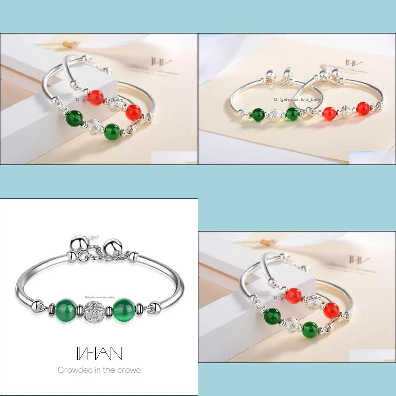 bracelet bangle women bohemian silver bracelets green stones women luxury jewelry wholesale charm chic bracelet