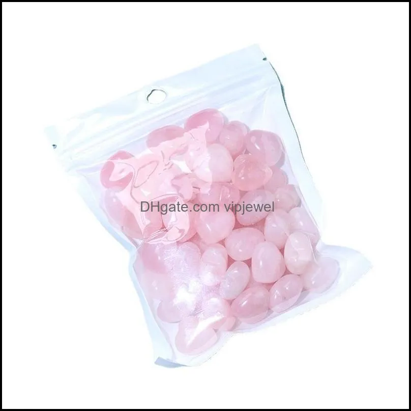 natural stone pink crystal 15mm heart shape ornaments quartz healing crystals energy reiki gem craft hand pieces living room