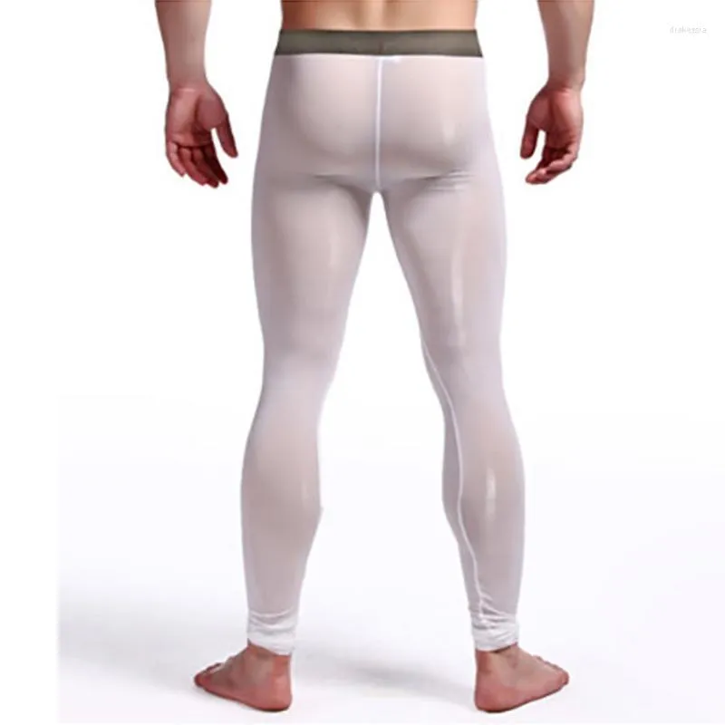 Erkek pantolon sıradan erkek sıska egzersiz spor dipleri elastik bel bant esnek spor salonu fitness yoga tozlukları seksi iç çamaşırı iç içe içecekler drak22