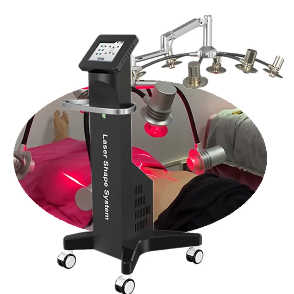 Non invasif 532nm 635nm Longueur d'onde 6D Lipolaser Minceur Machine Rouge Vert ROUGE Laser Lipo Tech Réduction de la graisse corporelle indolore Équipement de traitement d'élimination des graisses