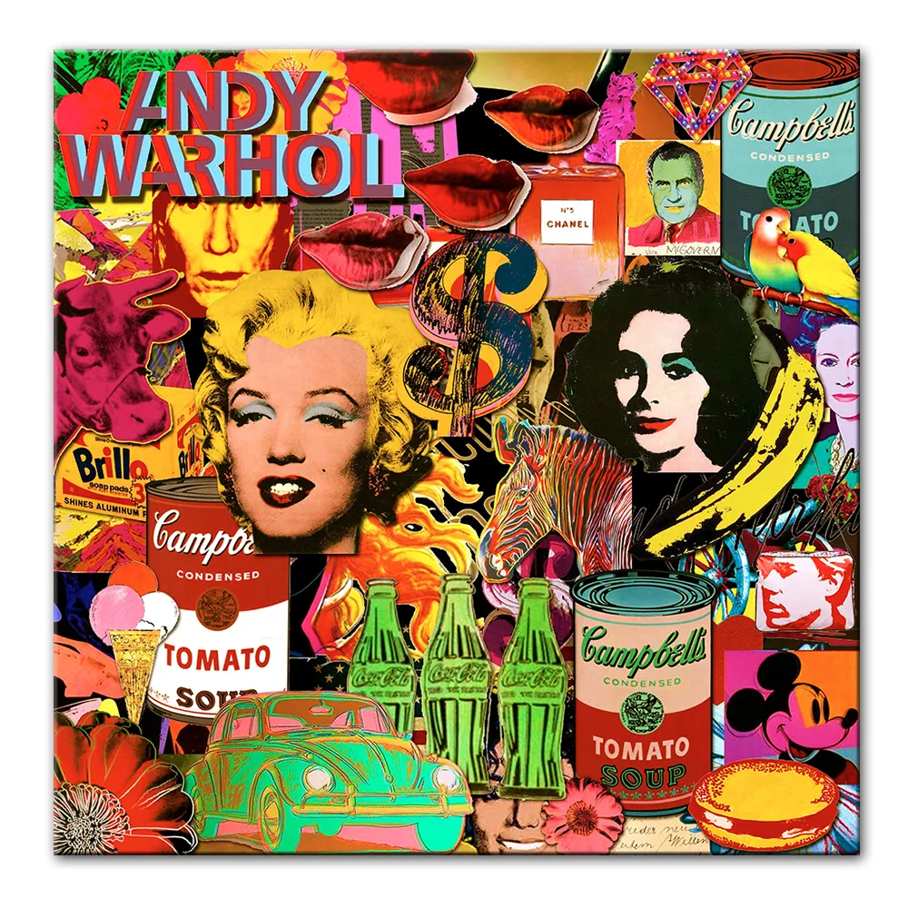 Andy Warhol Abstract Graffiti Pop Art Canvas Pintura Poster Para Decoração  Da Casa Da Sala Sem Moldura De $59,52 | DHgate, image size:1000x1000