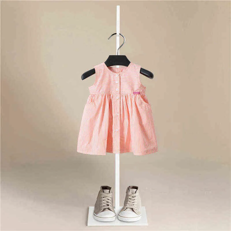 Baby Dress 2022 Summer New Girls Fashion Infantile Dresses Cotton Children's Clothes Style Barnkläder Princess Klänning G220506