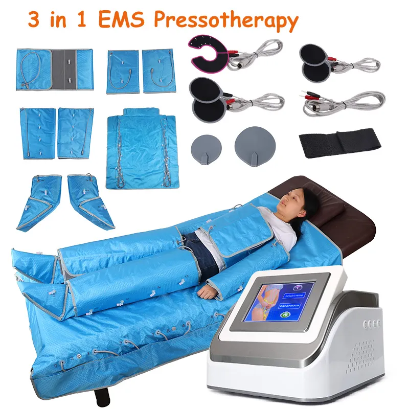 New 3 in 1 Air Pressure Pressotherapy slimming And Far Infrared Lymph Drainage Spa Body Massage Beauty Machine