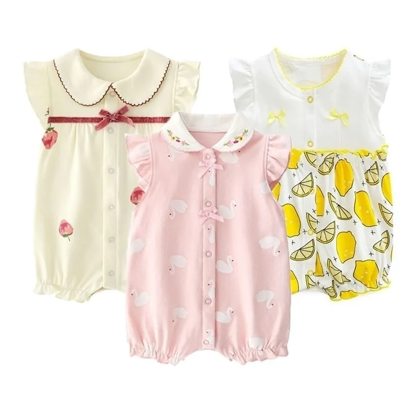 Baby Mädchen Strampler geboren Baby Kleidung Prinzessin Overall Mädchen Outfits Baumwolle Kleidung 012Monate 220707