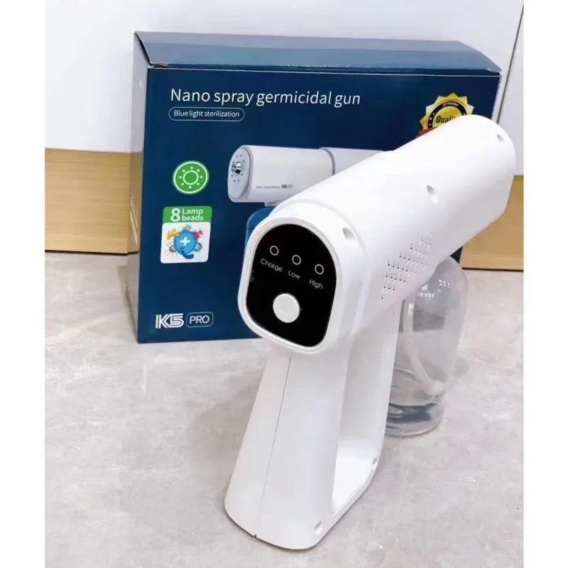 K5 Nano Electric Spray Gun For Home Office Garden Blue Light Disinfection Sprayer 380ml Rechargeable Atomization Sanitizer Machine wholesale