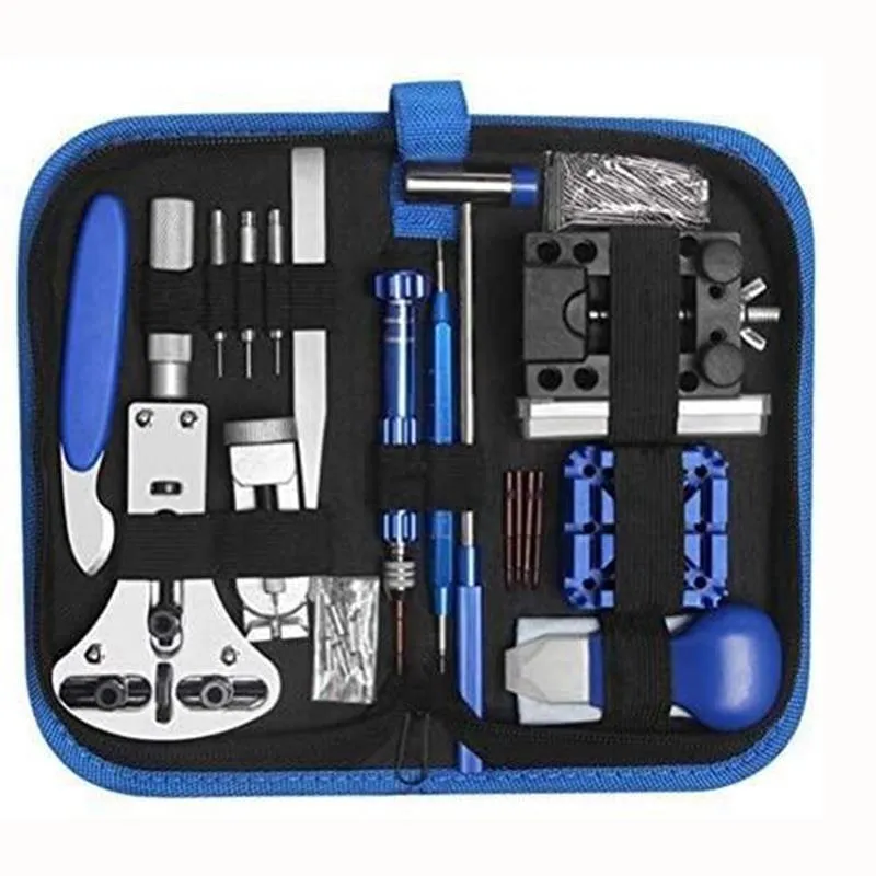 Watch Repair Kits Tools Battery Change Replacement Back Opener Kit Spring Bar Tool Box &