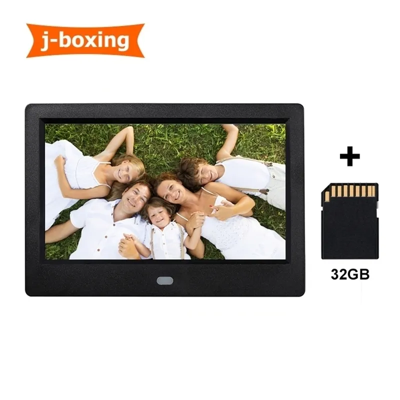 7-Zoll-LCD-Digital-Po-Rahmen mit Schreibtischrahmen, Kalender, HD-Po-Rahmen, elektronisches Album, Po-Musik, Film mit 32 GB SD-Karte 201211