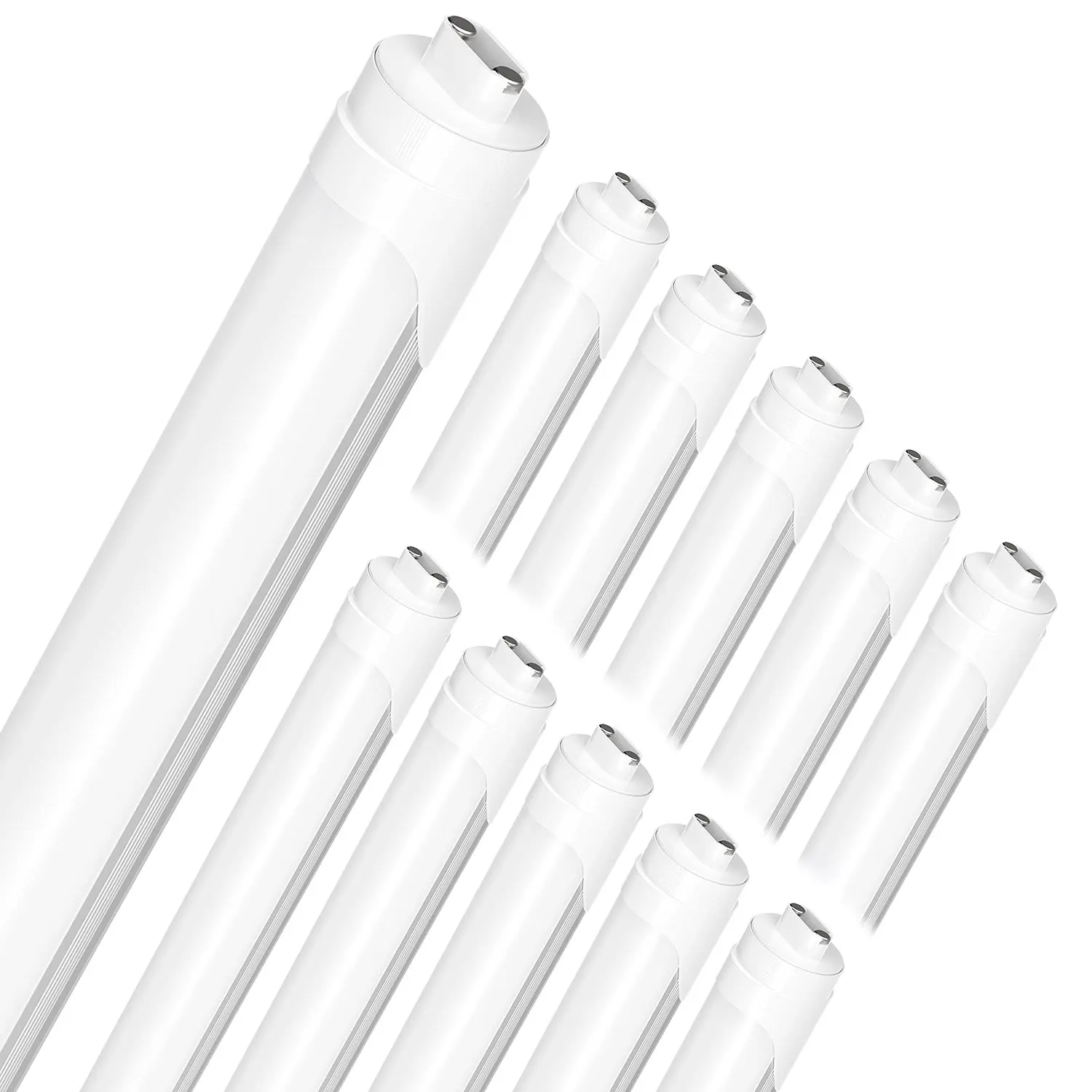 US STOCK T8 LED Tube Light ruotato R17DR Una fila 45W Bianco freddo Copertura smerigliata Negozio Garage Luci per ufficio