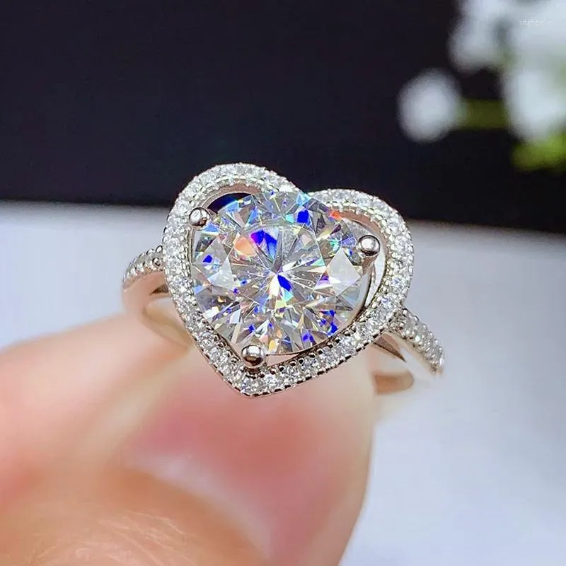 Anneaux de mariage Huitan classique éternité pour les femmes intemporel coeur amour conception avec zircon cubique brillant bijoux livraison directe Rita22