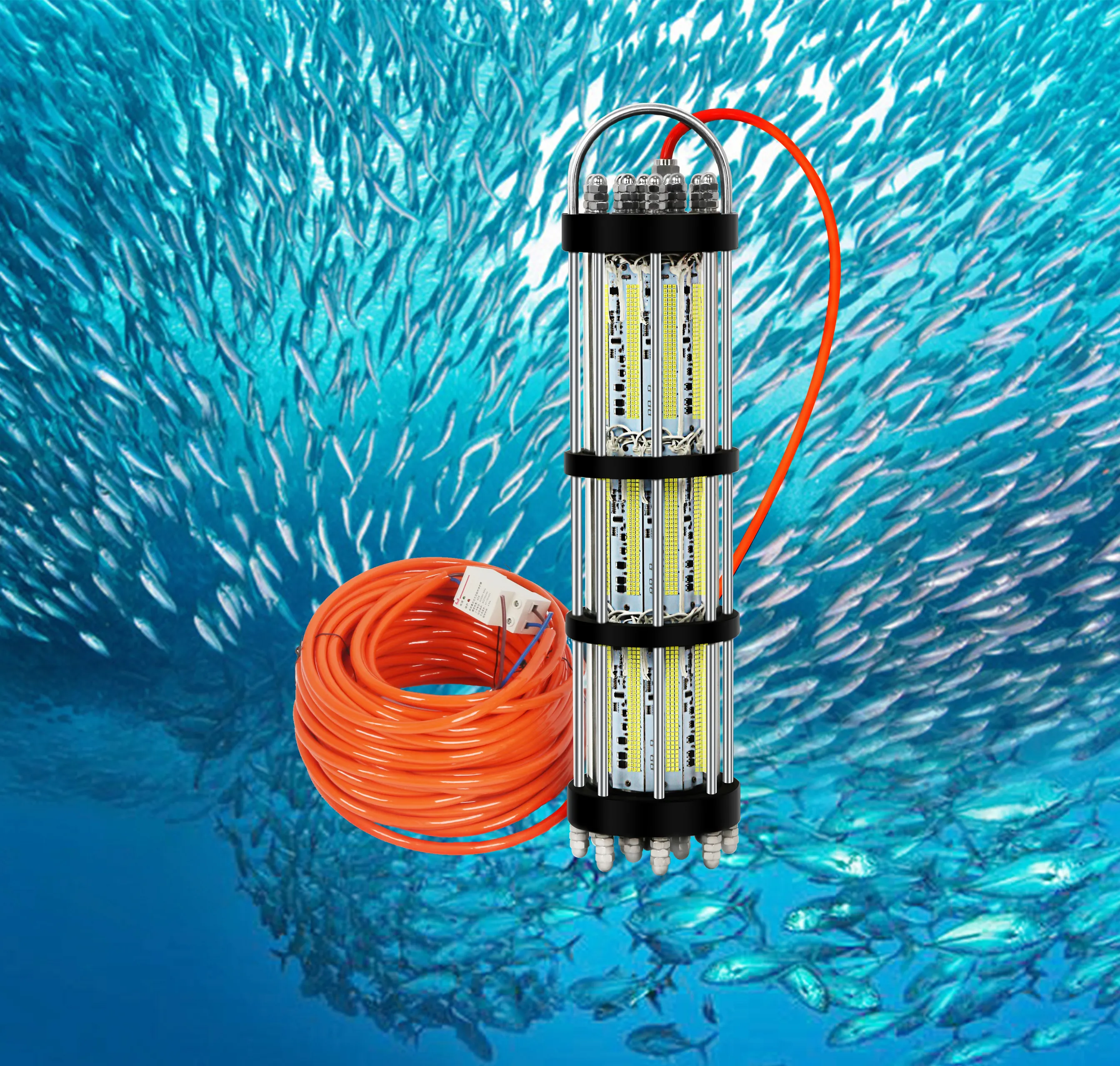 4000W Tiefsee Unterwasser Nacht Fischereiköder LED Angellicht AC110V / 220-240V