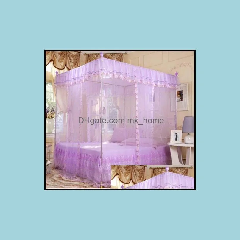 4 Corners High QC Post Bed Canopy Mosquito Net Size Twin-XL Full Queen Cal King No hardware